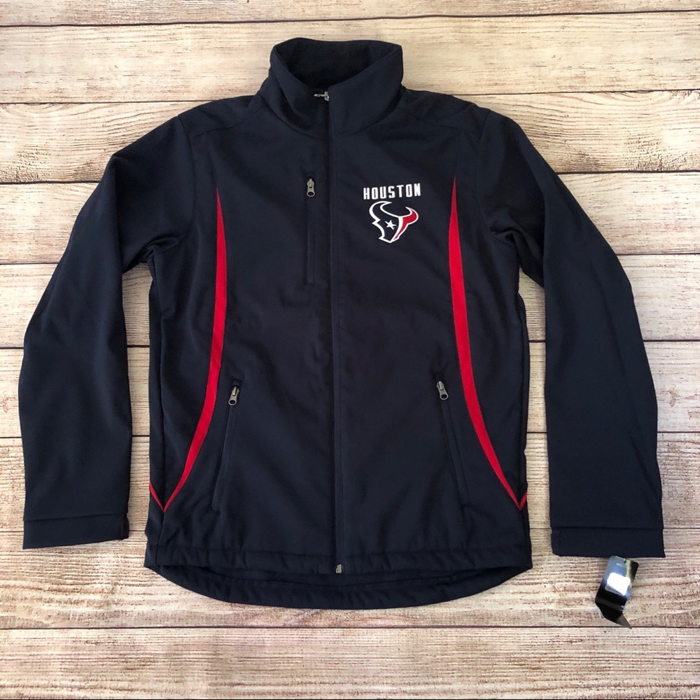 Houston Texans Mens Navy Blue Softshell Jacket - Size Small